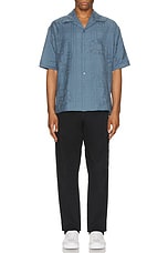 Kenzo Bamboo Tiger Hawaiian Short Sleeve Shirt in Blue, view 5, click to view large image.