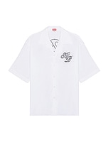 Kenzo Constellation Hawaiian Shirt in White, view 2, click to view large image.