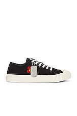 Kenzo School Low Top Sneaker in Black, view 2, click to view large image.