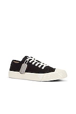 Kenzo School Low Top Sneaker in Black, view 3, click to view large image.