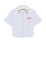 Kody Phillips Embellished Lasso Shirt in Blue Stripe | FWRD