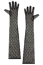 Kiki de Montparnasse Merci Gloves in Black, view 2, click to view large image.