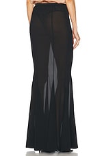 Kiki de Montparnasse Chiffon Maxi Skirt in Black, view 3, click to view large image.
