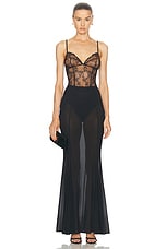 Kiki de Montparnasse Chiffon Maxi Skirt in Black, view 5, click to view large image.