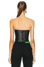 Kiki de Montparnasse Leather Bustier in Black, view 3, click to view large image.
