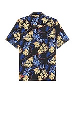 Ksubi Hyperflower Resort Shirt in Black, view 2, click to view large image.