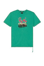 Ksubi Grass Cutter Biggie Tee in Green, view 1, click to view large image.