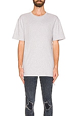 Ksubi 4 x 4 Biggie SS Tee in Grey Marle, view 3, click to view large image.