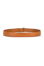 KHAITE Skinny Bambi Belt in Caramel, view 2, click to view large image.