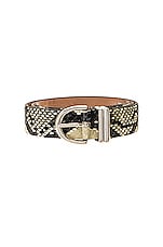 KHAITE Bambi Skinny Belt in Natural, view 3, click to view large image.