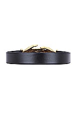 KHAITE Hand Belt in Black & Antique Gold, view 2, click to view large image.