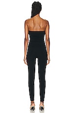 KHAITE Tela Catsuit in Black, view 3, click to view large image.
