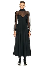 KHAITE Bellamy Dress in Black, view 1, click to view large image.
