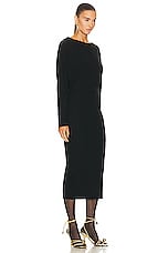 KHAITE Trina Dress in Black, view 3, click to view large image.