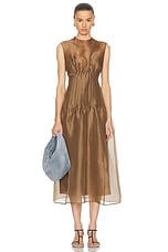 KHAITE Wes Dress in Toffee, view 1, click to view large image.