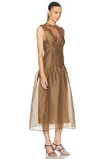 KHAITE Wes Dress in Toffee, view 2, click to view large image.