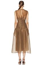 KHAITE Wes Dress in Toffee, view 3, click to view large image.