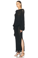 KHAITE Reagan Dress in Black, view 4, click to view large image.