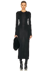 KHAITE Bayra Dress in Black, view 1, click to view large image.