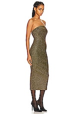 KHAITE Rumer Dress in Gold, view 2, click to view large image.