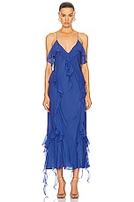 KHAITE Pim Dress in Blue Iris, view 1, click to view large image.