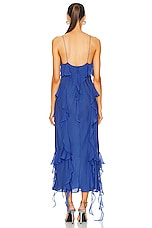 KHAITE Pim Dress in Blue Iris, view 3, click to view large image.