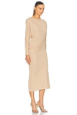 KHAITE Oron Dress in Beige, view 2, click to view large image.