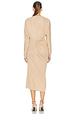 KHAITE Oron Dress in Beige, view 4, click to view large image.