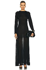KHAITE Valera Dress in Black, view 1, click to view large image.