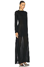 KHAITE Valera Dress in Black, view 2, click to view large image.
