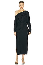 KHAITE Junet Dress in Black, view 1, click to view large image.