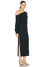 KHAITE Junet Dress in Black, view 2, click to view large image.