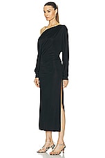 KHAITE Junet Dress in Black, view 3, click to view large image.