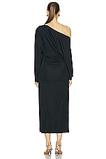 KHAITE Junet Dress in Black, view 4, click to view large image.