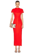 KHAITE Yenza Dress in Fire Red, view 1, click to view large image.