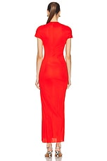 KHAITE Yenza Dress in Fire Red, view 3, click to view large image.