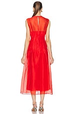 KHAITE Wes Dress in Fire Red, view 3, click to view large image.
