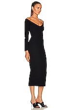 KHAITE Pia Dress in Black, view 2, click to view large image.