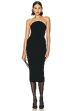 KHAITE Rumer Dress in Black, view 1, click to view large image.