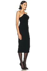 KHAITE Rumer Dress in Black, view 2, click to view large image.