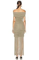 KHAITE Jacinta Dress in Olive, view 3, click to view large image.