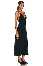 KHAITE Raysha Dress in Black, view 2, click to view large image.