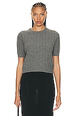 KHAITE Esmeralda Sweater in Sterling, view 1, click to view large image.