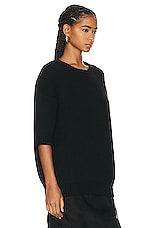 KHAITE Nere Cashmere Sweater in Black, view 2, click to view large image.