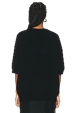 KHAITE Nere Cashmere Sweater in Black, view 3, click to view large image.