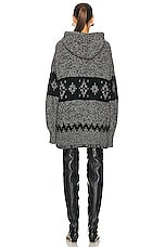 KHAITE Dobbi Hoodie in Charcoal Multi, view 3, click to view large image.