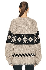 KHAITE Tabi Sweater in Biscuit Multi, view 3, click to view large image.
