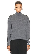 KHAITE Delilah Sweater in Sterling, view 1, click to view large image.