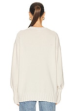 KHAITE Camilla Sweater in Magnolia, view 3, click to view large image.