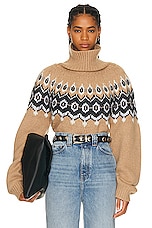 KHAITE Amaris Sweater in Camel Muti, view 1, click to view large image.